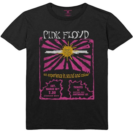 Pink Floyd Unisex Adult Sound & Colour Bomull T-shirt L Svart