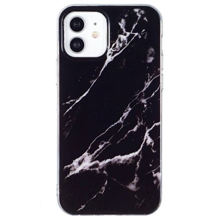 Marble iPhone 12 Mini Suojakotelo - Musta