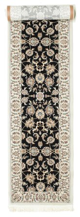 Teppichläufer 80X400 Nain Neizar - Beige/Schwarz