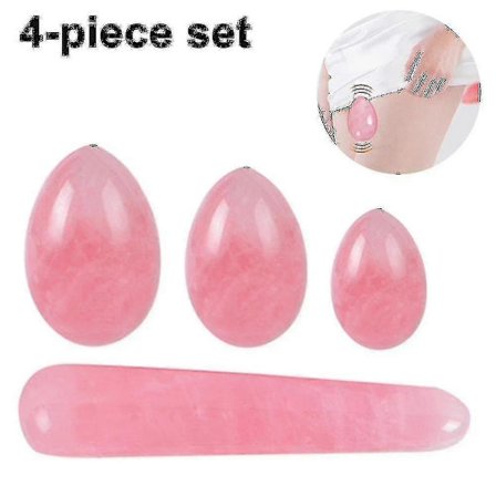 4 Luonnon Jadekivimunaa Yoni Munat Porattu Jade Munat