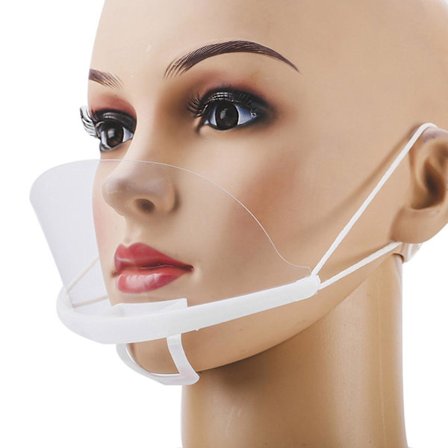 10 stk. Anti-savl Klar Plastik Mund Ansigt Cover til Restaurant Kokke Hotel Salon Ny