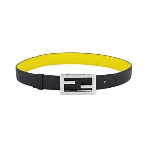 Kids - Fendi Black Reversible Baguette Buckle Leather Belt S (50cm/2-4 years) - Belts - S (50cm/2-4 years) - Black