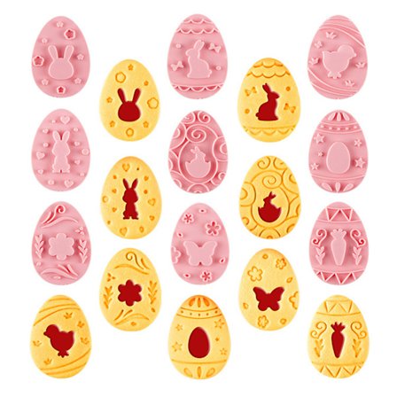 9-delt påske smørbrød cookie cutter sett DIY bakeform for brød bakverk multifunksjonell stemplingsform