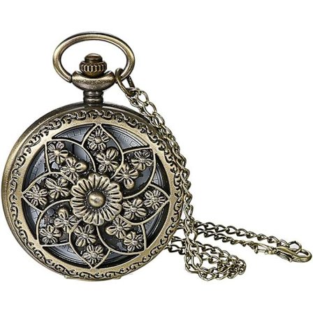 Dam Retro Fickur Analog Kvarts Klocka Med Kedja - Present