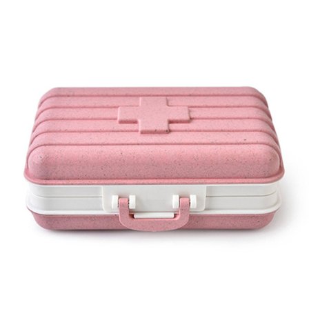 6-fackspillsorterare BPA-fria pillerbehållare set för piller örhänge ring halsband