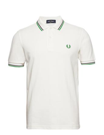 Twin Tipped Fp Shirt Polos Short-sleeved Hvit Fred Perry
