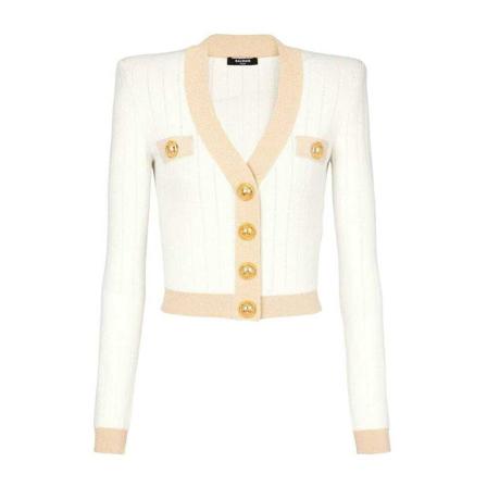 Balmain Cardigans Hvid, Dame