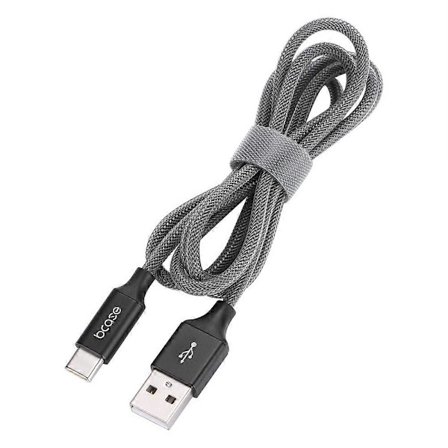 Bcase Flettet USB Type C Kabel Oplader 1m Opladningskabler til Android Mobiltelefon Sort