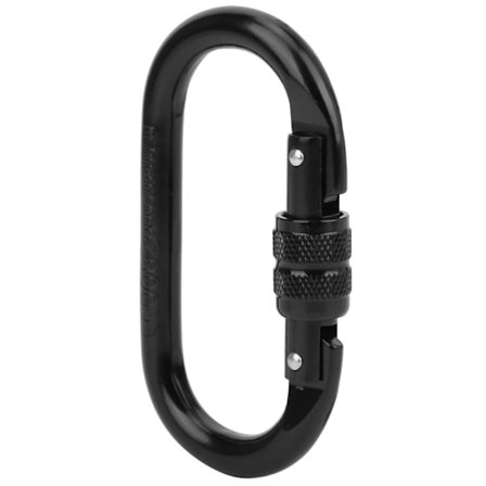 Skruegevind O Form Klatrekarabin Udstyr Sikkerhedskrog Yoga Hængekøje Spænde Elektroforetisk Sort