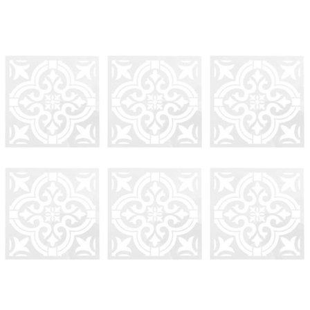 6 kpl DIY 30x30 cm Vintage Kukka Kuvio Mallineet Laatta Seinä Lattia Huonekalujen Koristeluun