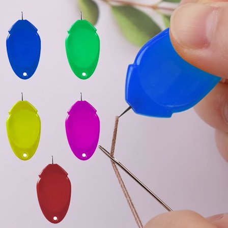 5 stk nåltrådere, plast DIY trådere, plast nåltrådere