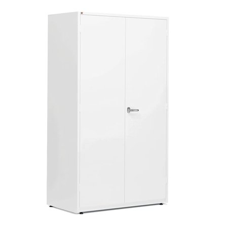 Metallikaappi SUPPLY, avainlukko, 1900x1020x635 mm, valkoinen