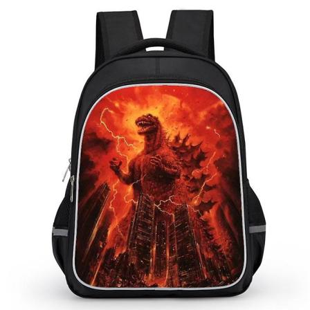 Godzilla Print -koululaukku Lasten vedenpitävä reppu #1 -1 16 M