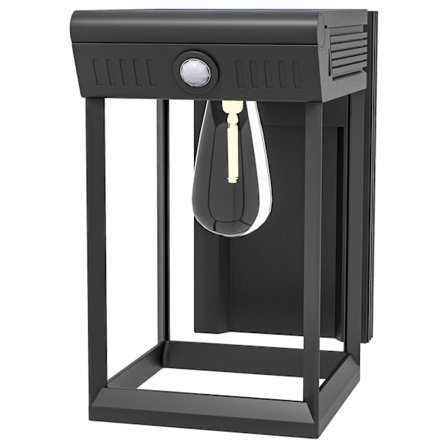 Solar Wall Light Led Ulkovalo Puutarhavalo Lämmin Valkoinen Säädettävä Valoanturi Ip44 Puutarha Patio Musta