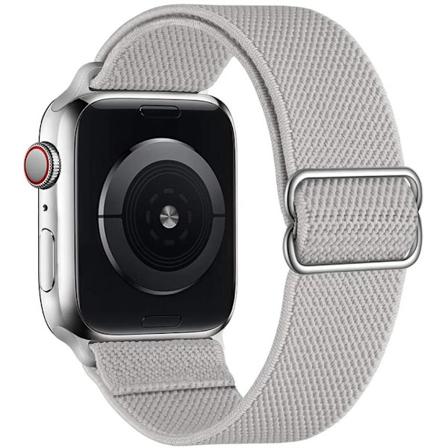 iWatch 7 Ny Elastisk Nylon Justerbar Fleksibel Vevd Apple-Rem Lys Grå 38mm40mm41mm light gray