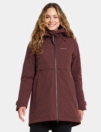 Didriksons Helle Wns Parka 6 - Burgundy - 36