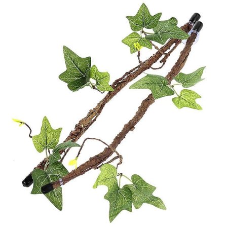 2 stk. Reptil Jungel Lianer Bøy Gren Hengende Terrarium Plante Blader Dekor