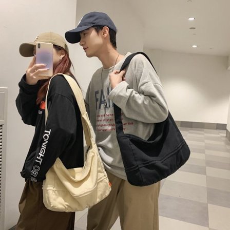 Messenger Bag Shopping Bag SVART