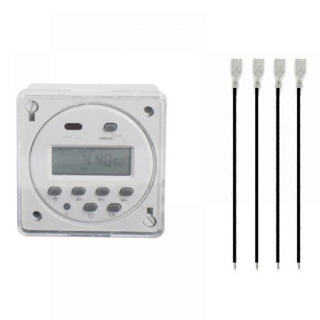 12V 16A Digital Programmerbar Klokketimer Strømuttak med 16 Programmer