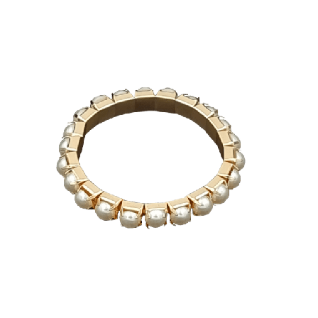 Complement Elastiskt Armband Med Pärlor Dam Vit