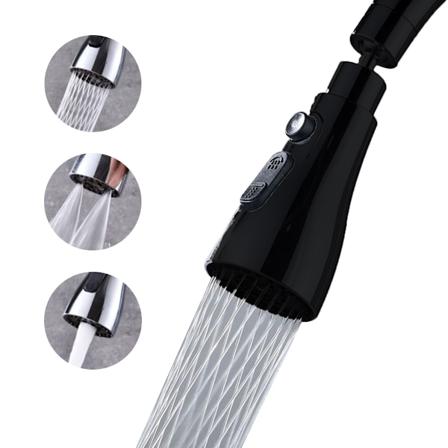 3-toimintainen suihkup keitti hanaan black