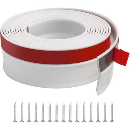 Autotallin oven tiiviste, PVC Monikäyttöinen säänkestävä, helppo leikata, estää lian, sääsuoja, nauloilla (valkoinen, 300 cm)