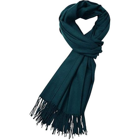 Varmt, avslappet skjerf for kvinner, ny vinter, ensfarget, frynser, stola