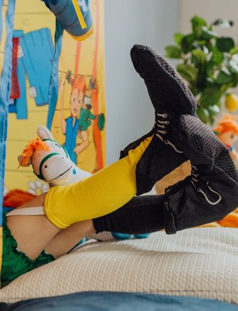 Pippi Langstrømpe Pippi Kängor Utklädnad - Black - ONE SIZE