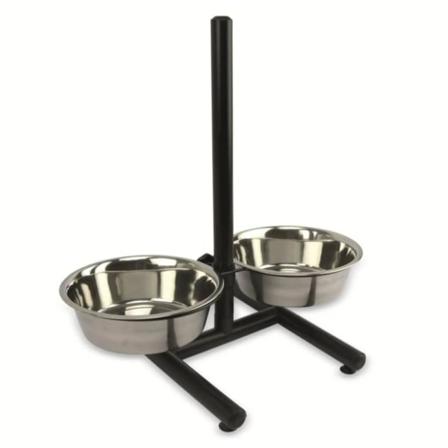 Pets Collection Höjdjusterbara Matskålar Rostfritt Stål Multifärg