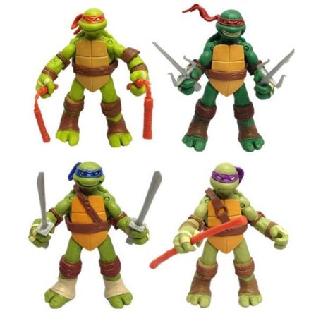 12cm Teenage Mutant Ninja Turtles Figurer - 4-pack