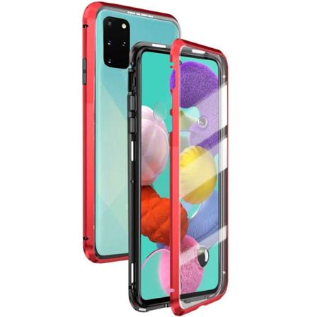 Effektfullt Magnetiskt Dubbelskal - Samsung Galaxy S20 Plus Röd