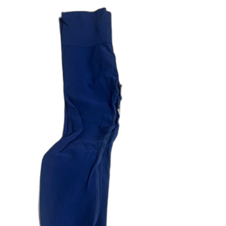 Blå och grå leggings med medel hög midja