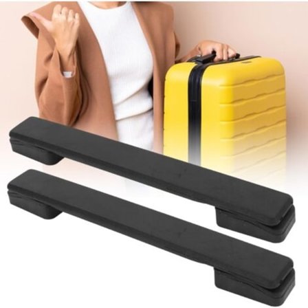 Ahlsen Sæt med 2 kuffert håndtag, erstatningshåndtag, plastik bagagehåndtag, tilbehørshåndtag til rejsekufferter, 20 cm/NC/