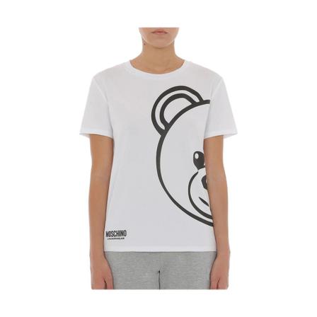Moschino, T-Shirts Wit, Dames, Maat:L