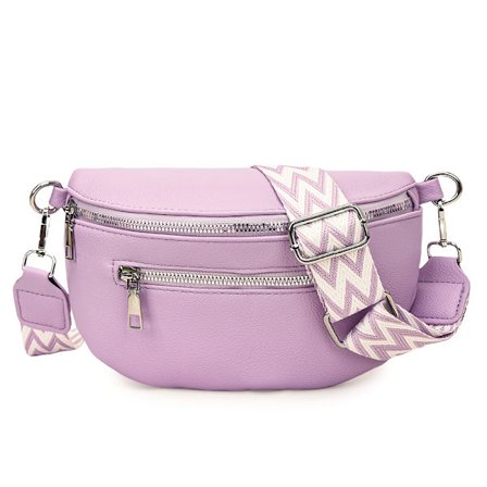 Vintage Crossbody Taske til Kvinder - Håndtaske med Justerbar Rem, Dobbelt Lynlåsrum