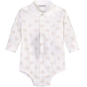 Kids - Dolce & Gabbana Branded Shirt Body White 12-18 Months - All in ones - 12-18 months - White - Junge