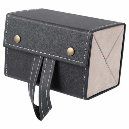 Reise solbriller oppbevaringsflaske, bærbar PU oppbevaringsflaske med flere rom for briller, su