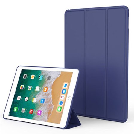 Etui til iPad 11 2025 A16/ 10 10.9 2022 Mørkeblå Tri fold Blød Sleep Silikone Læder