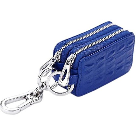 Unisex Håndlavet Ægte Læder Lynlås Nøglekæde Taske Pung Bilnøgleholder Taske