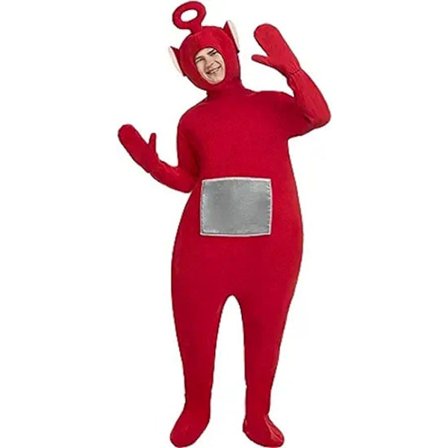 Tinky Winky Teletubbies Voksen Fancy Dress Stag Kostyme rød