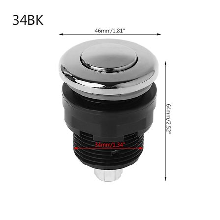 Lufttryksswitch Til/Fra Trykknap Til Badekar Affaldshåndtering Til Whirlpool [DB]