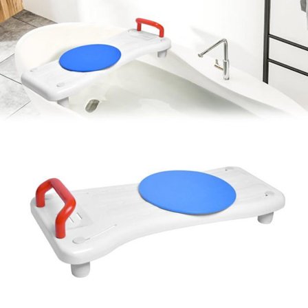 YUENFONG badkar med skivspelare, badkarssits med handtag och tvålkopp, längd 70 cm, vit och röd