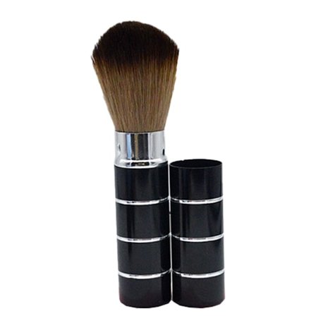 Bärbar Retractable Handtag Makeup Blush Brush Kabuki Brush Mjuk Ansikts Mineral Foundation Blush Brush Kosmetika Resor Makeup Verktyg