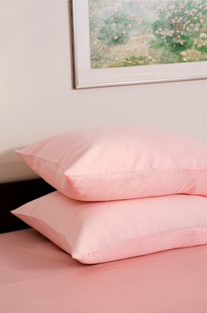 Jotex - Putetrekk i Musselin 50x60 Cm Lys rosa - AMILIA - Kjøp Putevar hos Jotex