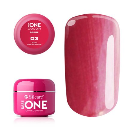 Base one - Pearl - Red diamonds 5g UV-gel