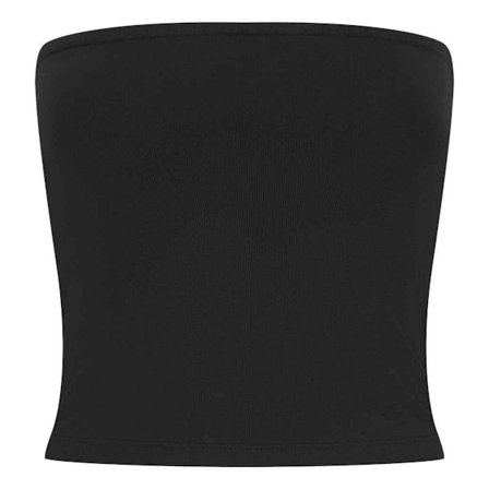 SF Dam/Dam Bandeau Crop Top M Svart