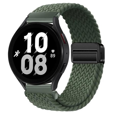 20mm 22mm Flätat Nylonarmband kompatibelt med Samsung Galaxy Watch 6 5 4 Magnetiskt Armbandsbälte Huawei Watch 4 Pro/GT3 Pro Amazfit GTR4 Band