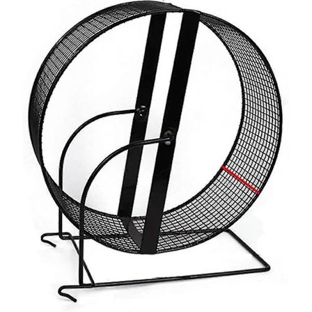 Metall Hamsterhjul med stativ, Stille Spinner Hamsterhjul Stille Løpehjul, Lett å