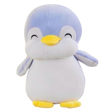 Super Söt Skrattande Pingvin Plyschdjur Dock Flickor, Underbar Mjuk Djurdocka Baby Barnleksaker Ljusblå
