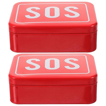 2 stk. Udendørs Overlevelsesboks Overlevelsesenhed Opbevaringskasse Lille Værktøjskasse Camping Overlevelsesartikler Organizer